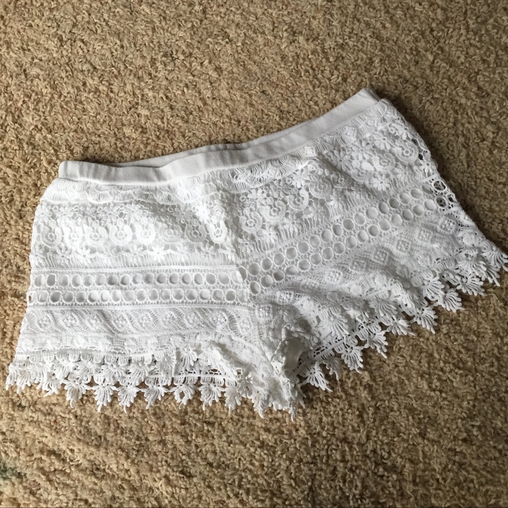 White Lacey Women's Shorts